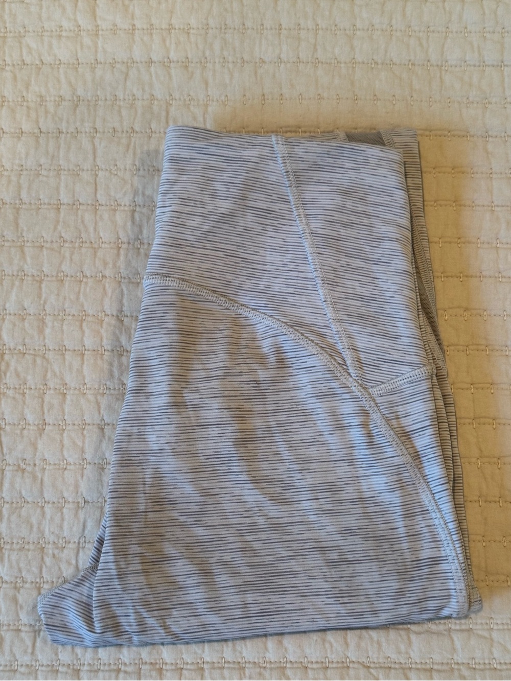 lululemon athletica Light Gray Striped Leggings